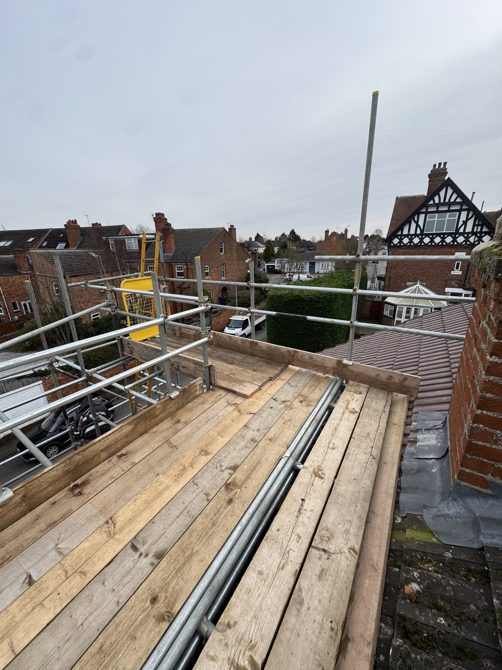 Domestic access scaffolding detail